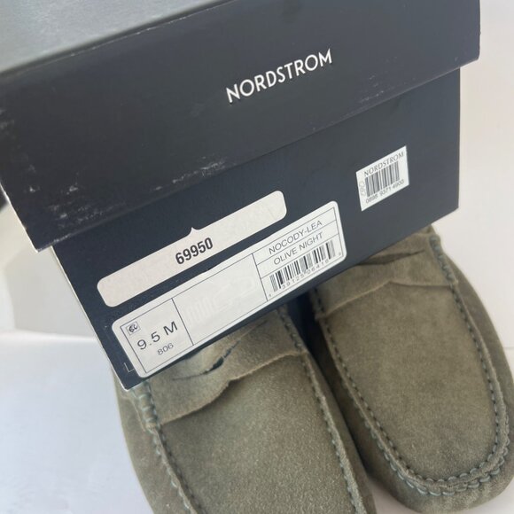 Nordstrom Cody Olive Suede Shoes Leather Driving Loafers Men Size 9.5M - Picture 9 of 9